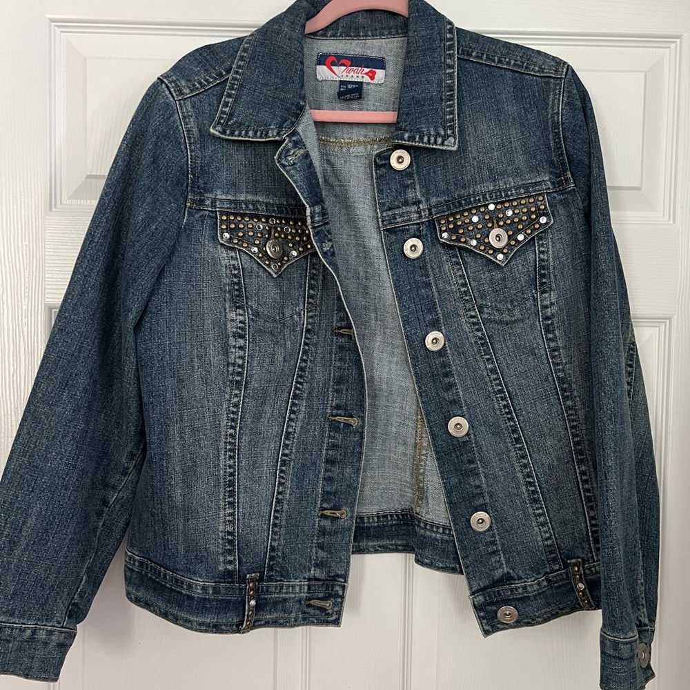 Embellished Blue Denim Jacket